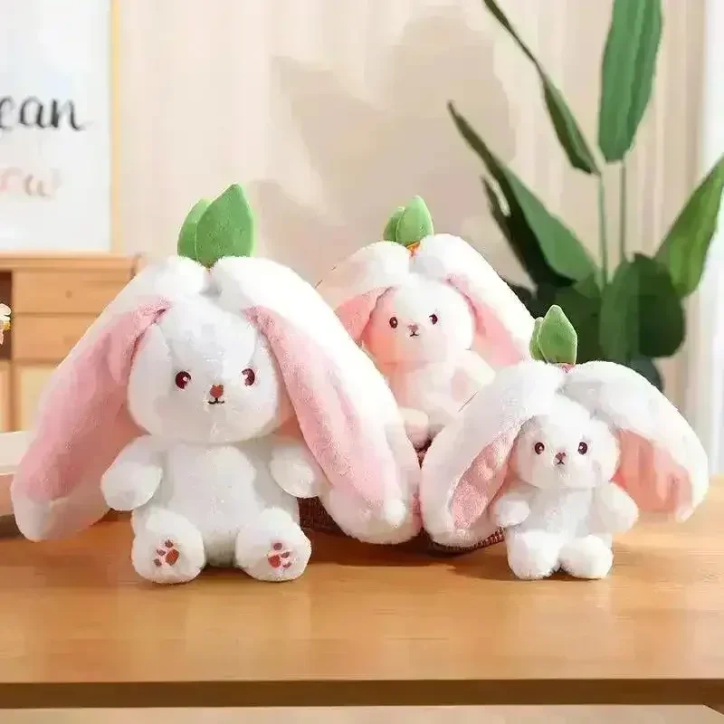 Double Delight: Reversible Strawberry Carrot Bunny Plush! - Image 8