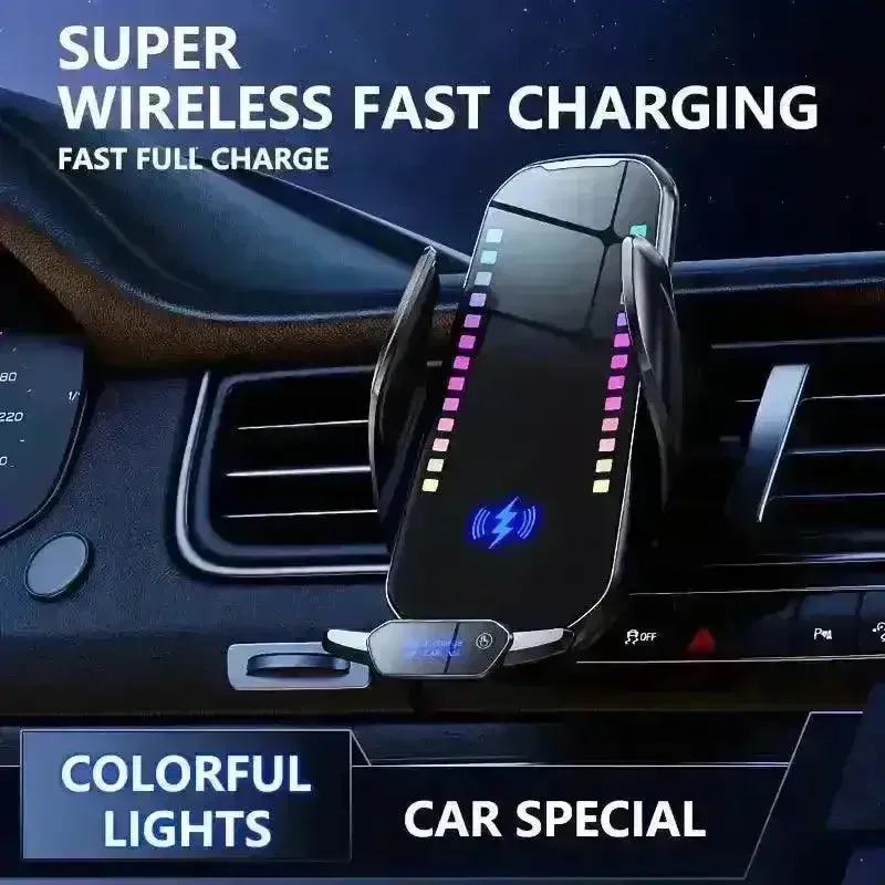 RGB Colour Changing 15W Car Wireless Charger Stand - Image 7