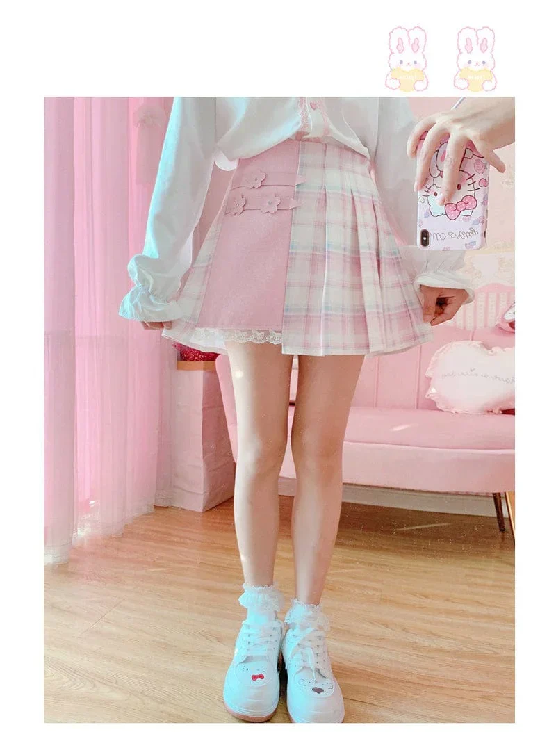 Sakura Cutie Plaid Skirt - Image 3