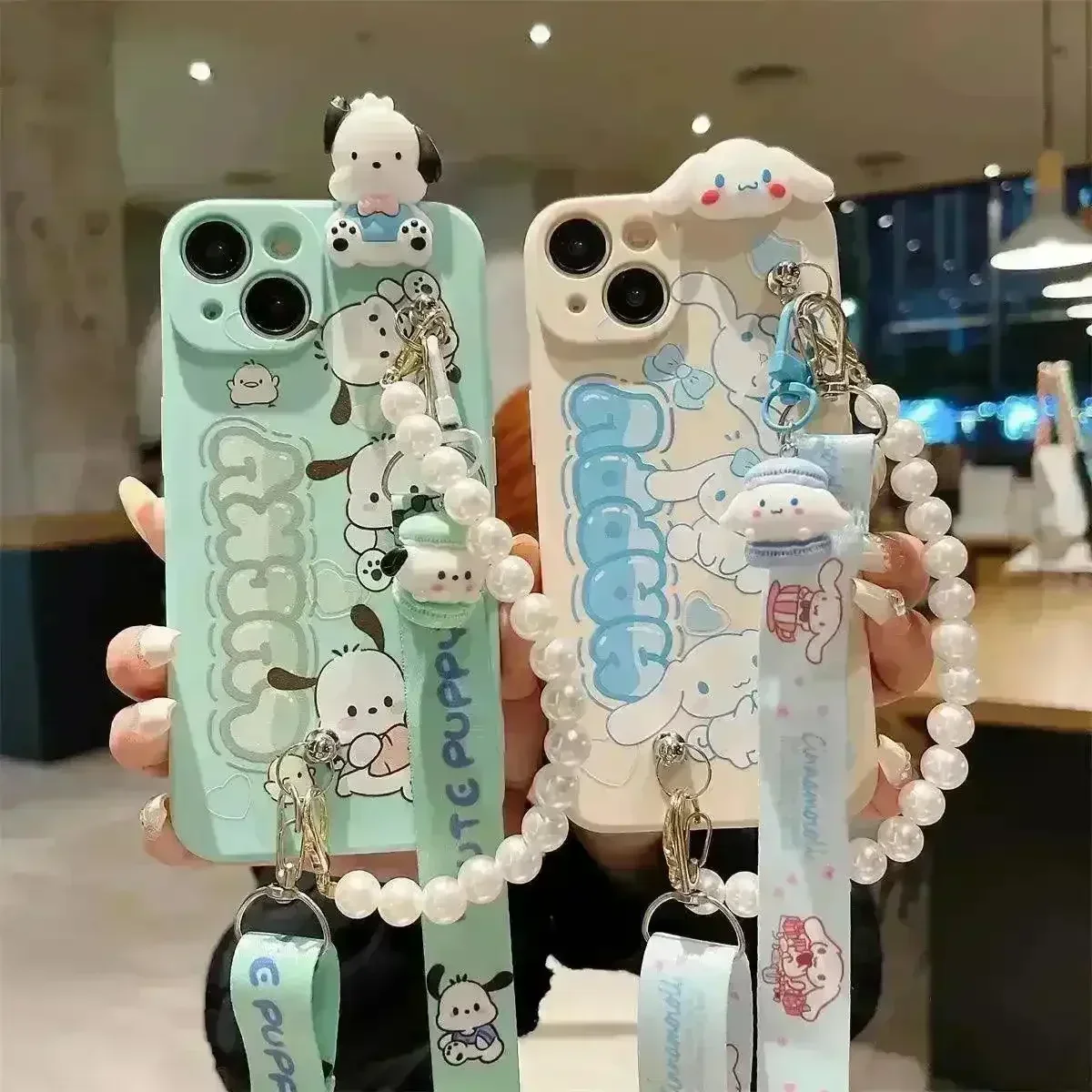 Sanliou Cinnamoroll Pochacco Beaded Case (For iPhones) - Image 2