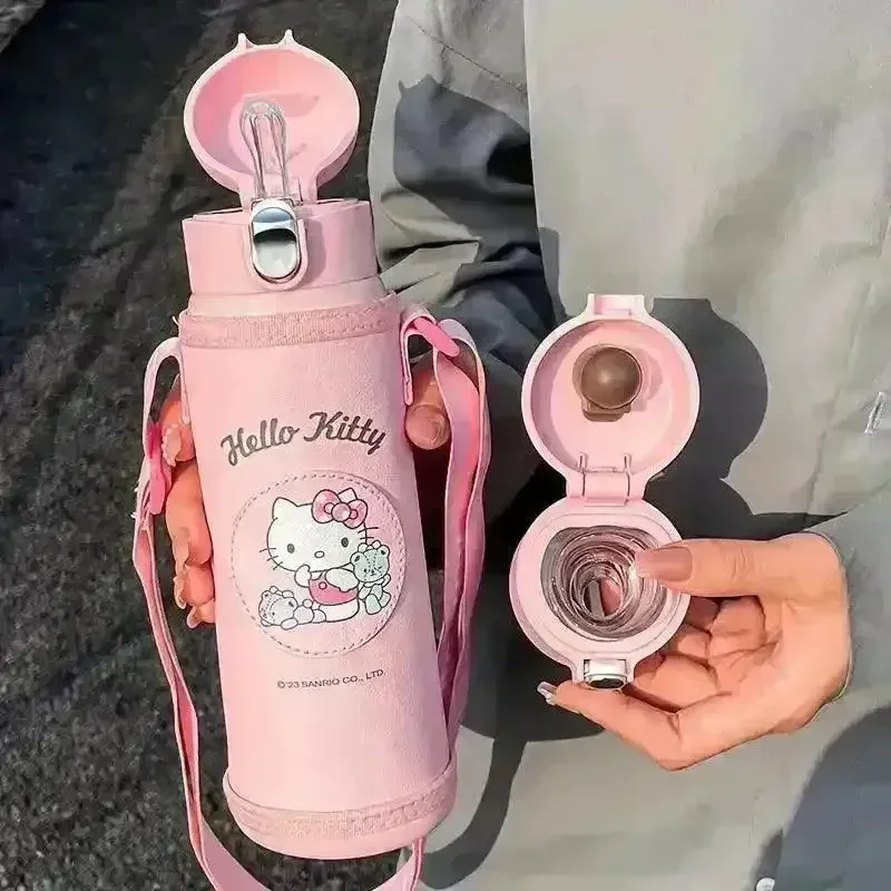 Sanliou Hello Kitty Kuromi Covered Insulated Bottle (500 ml) - Image 8