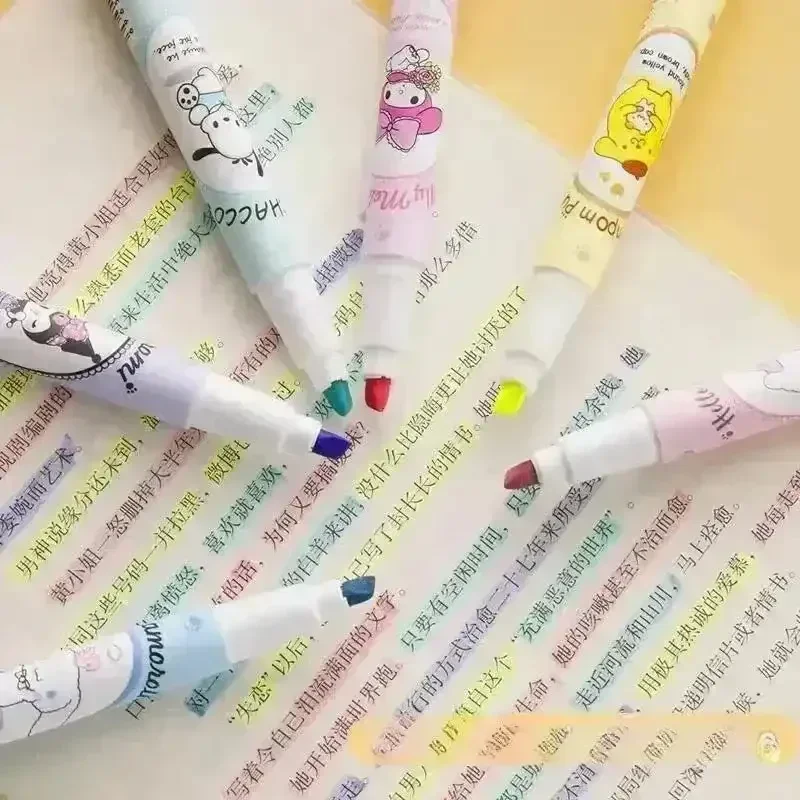 Sanliou Kawaii Fluorescent Highlighter (Set of 6) - Image 4