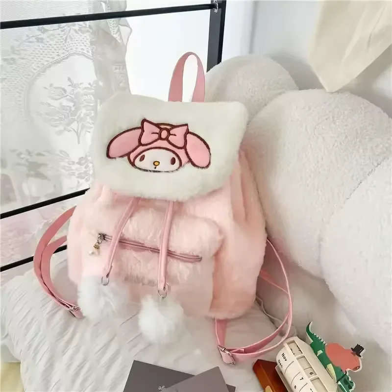 Sanrio Kawaii Plush Flap Backpacks - Image 6