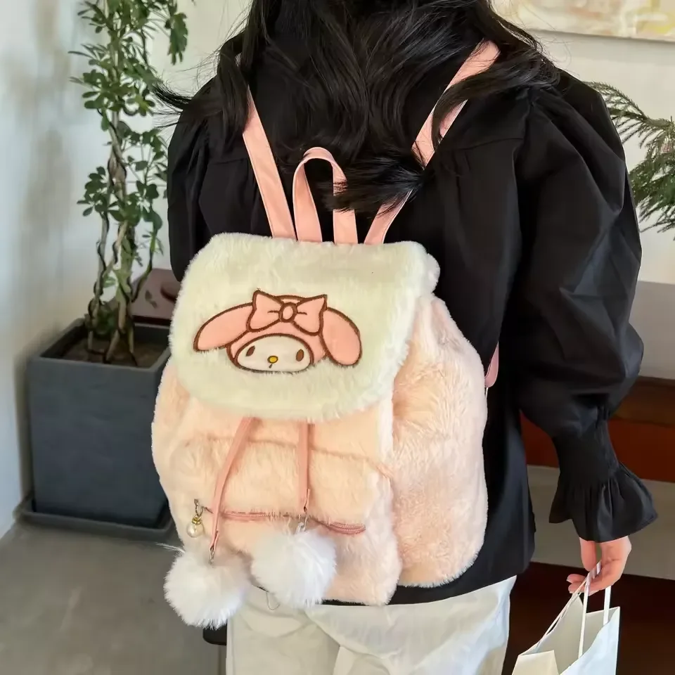 Sanrio Kawaii Plush Flap Backpacks - Image 7