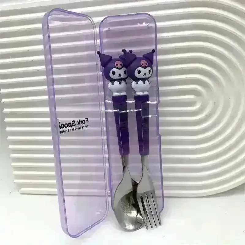 Sanliou Kuromi Hello Kitty Cinnamoroll Spoon Fork Set - Image 8