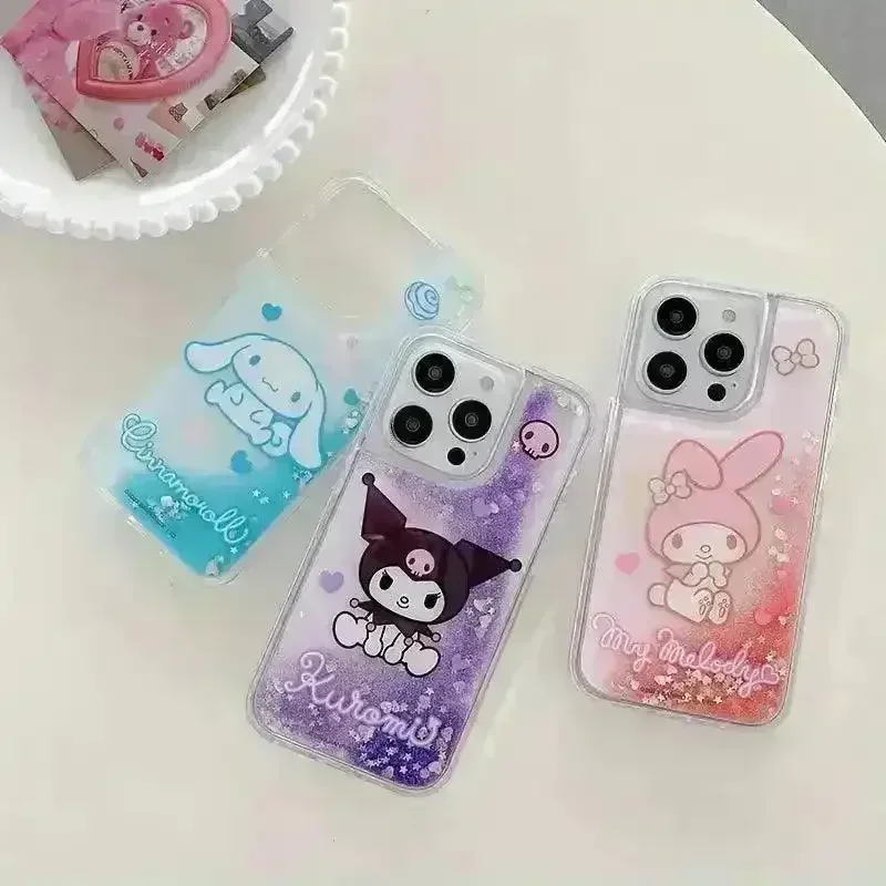Sanliou Kuromi Melody Glitter Phone Case (For iPhones)