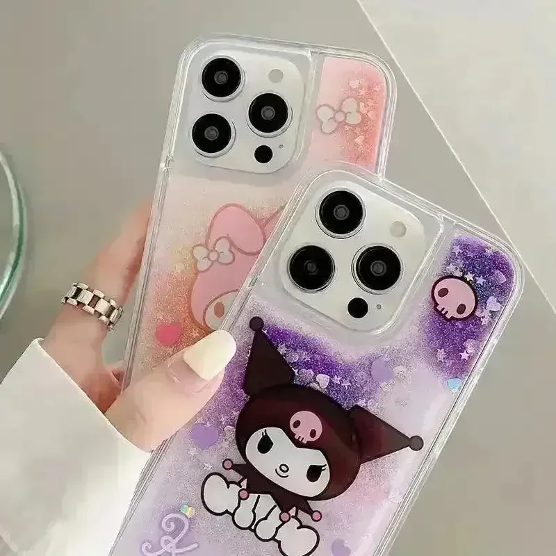 Sanliou Kuromi Melody Glitter Phone Case (For iPhones) - Image 4