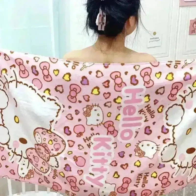 Sanliou Hello Kitty My Melody Big Wrapping Bath Towel - Image 2