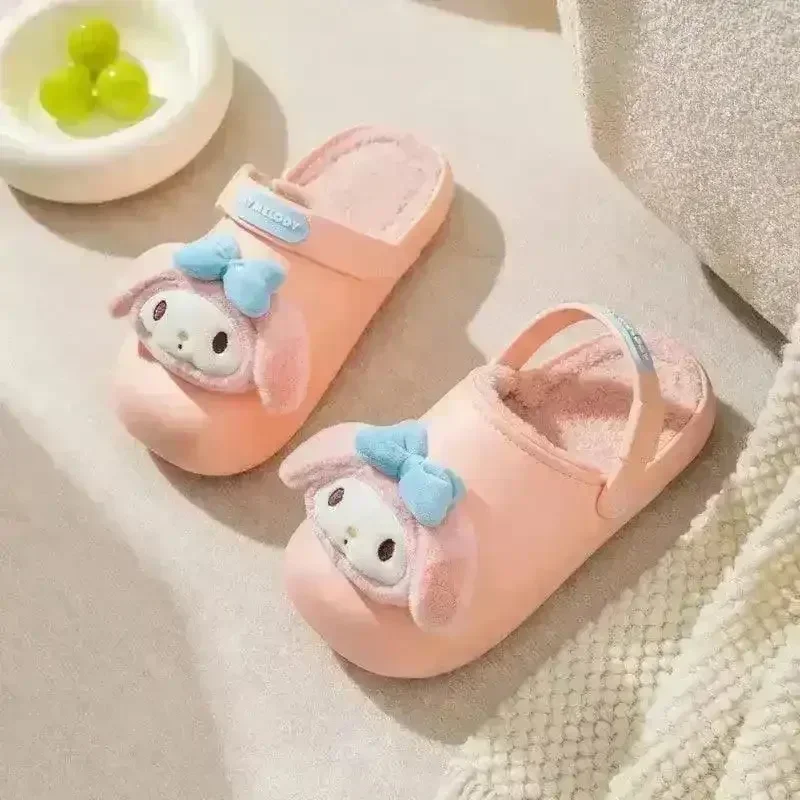 Sanliou Kuromi My Melody Cute Warm Sandals For Kids - Image 8