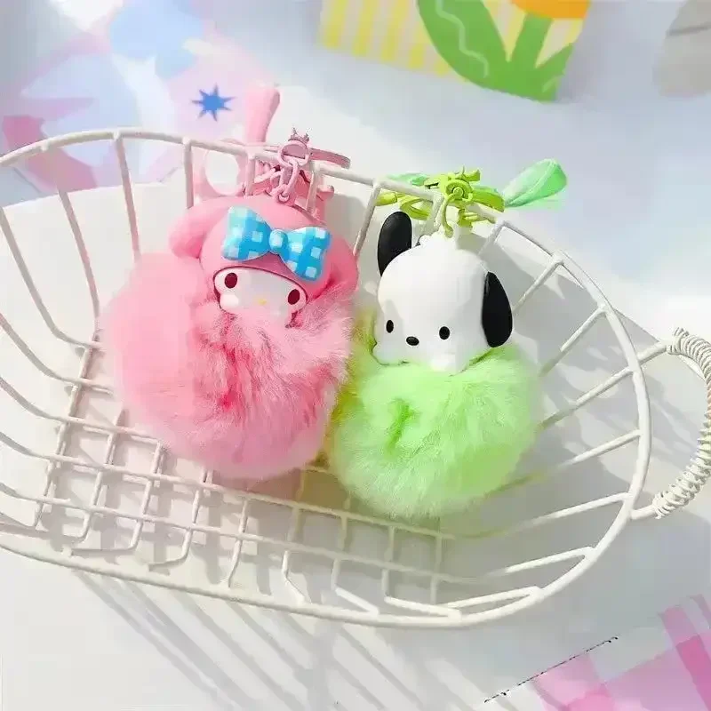 Sanliou Pom Pom Doll Face Keychains - Image 2