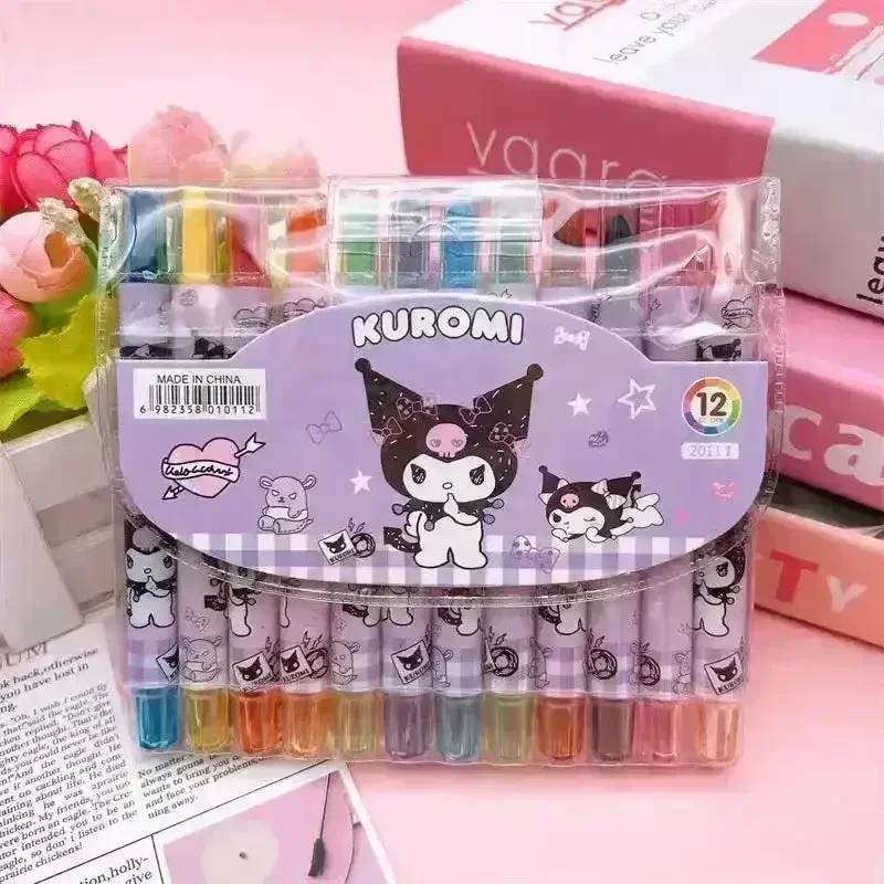 Sanliou Rainbow Crayon Set (12 Pcs) - Image 7