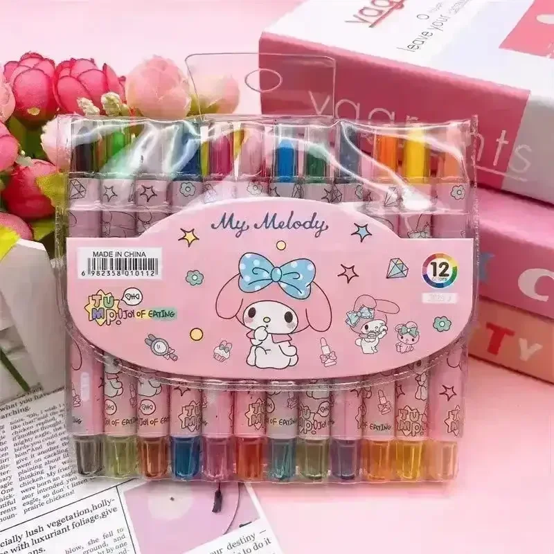Sanliou Rainbow Crayon Set (12 Pcs) - Image 9