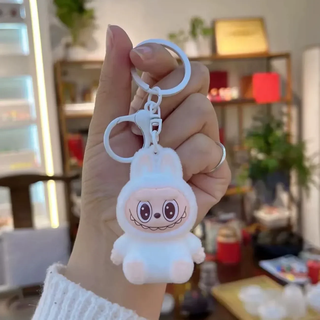 Seated Labubu Flocking Keychain - Image 2