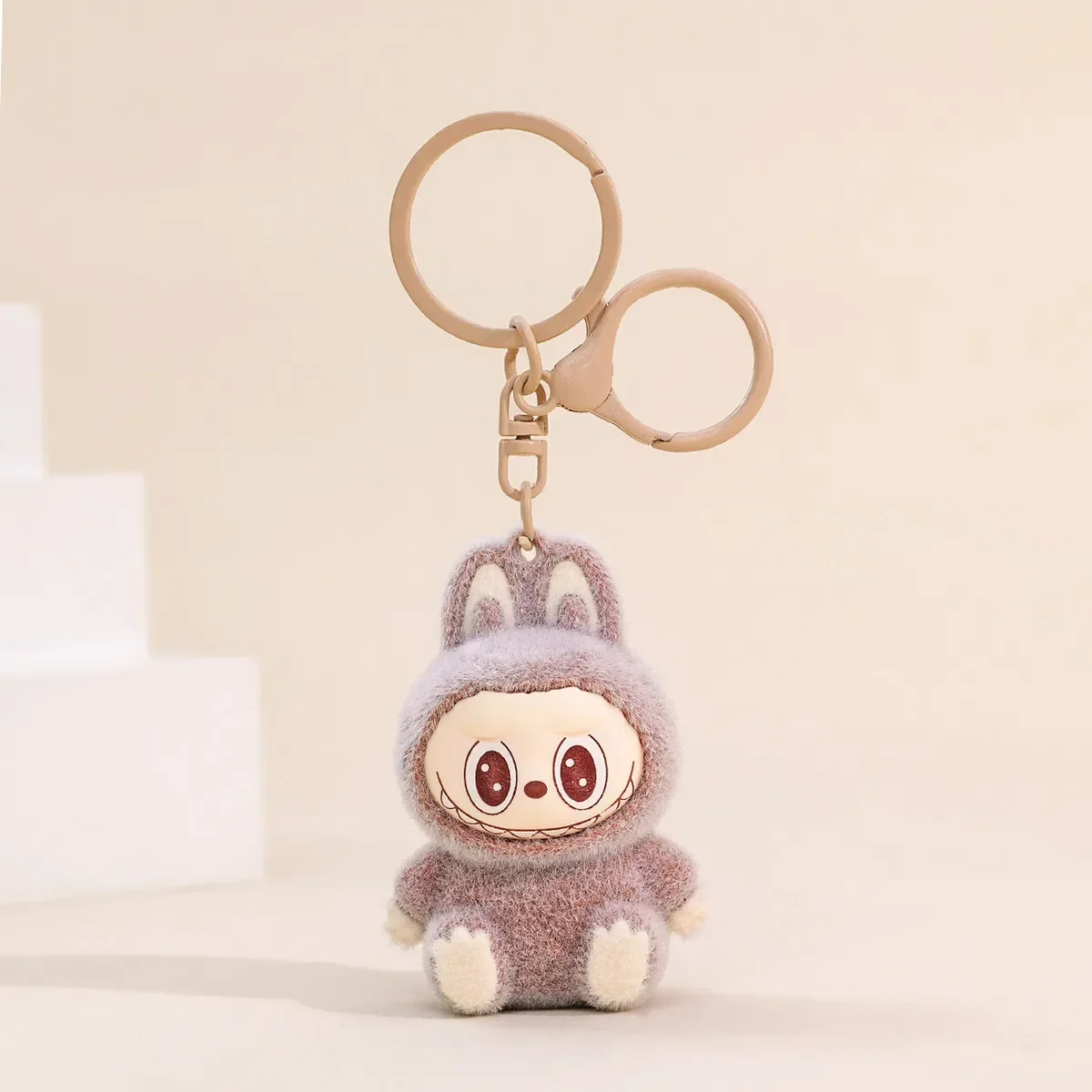 Seated Labubu Flocking Keychain - Image 3