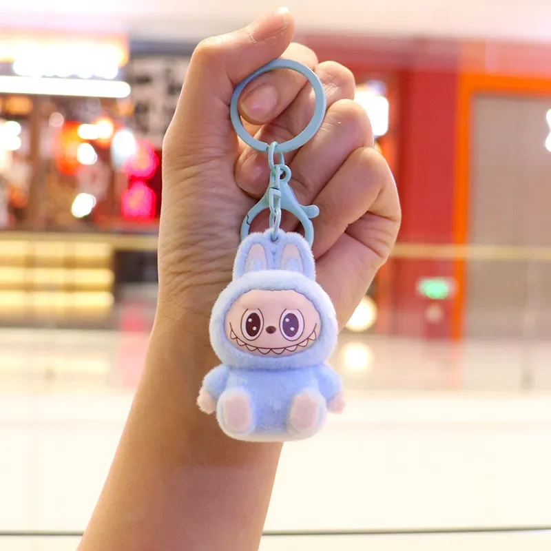 Seated Labubu Flocking Keychain - Image 4