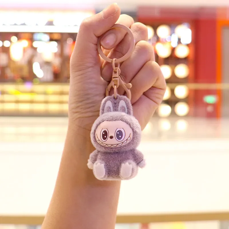 Seated Labubu Flocking Keychain - Image 6