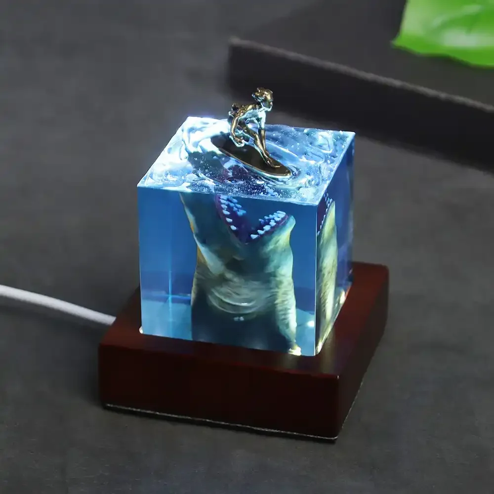 Shark Ambush Resin Night Light - Image 2