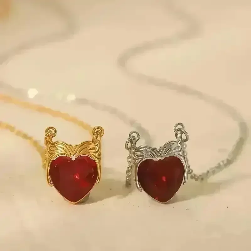 Shiny Red Heart-Shaped Pendant - Image 2
