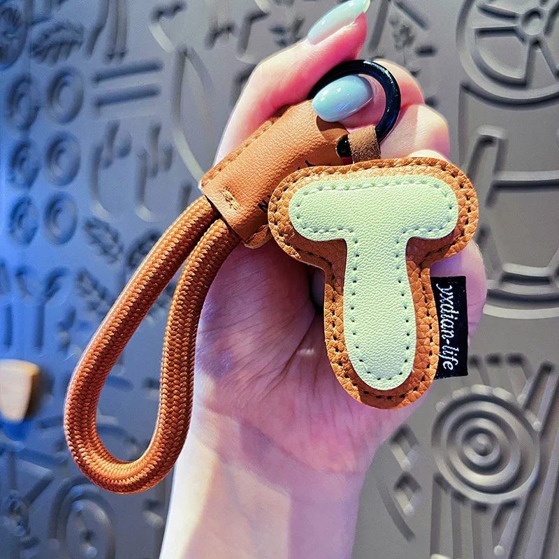 Signature Style Leather Letter Keychain - Image 12