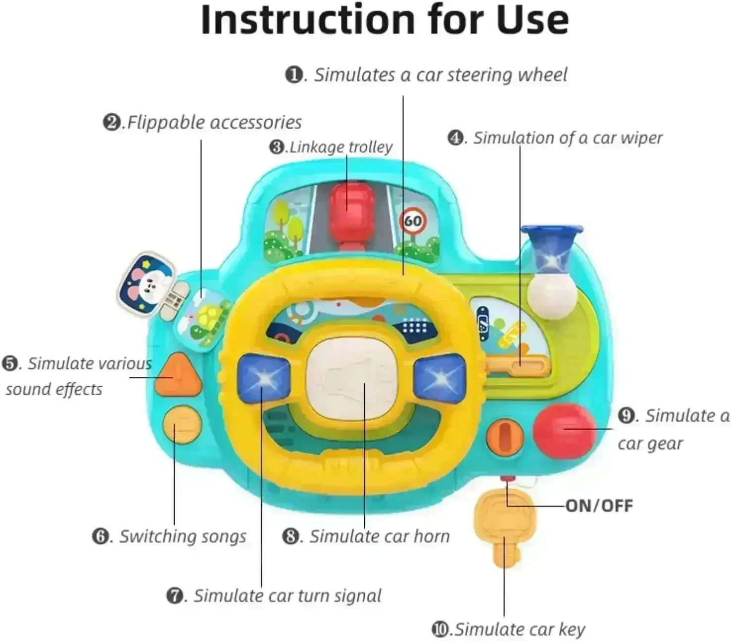 Simulation Steering Wheel with Music - Image 7