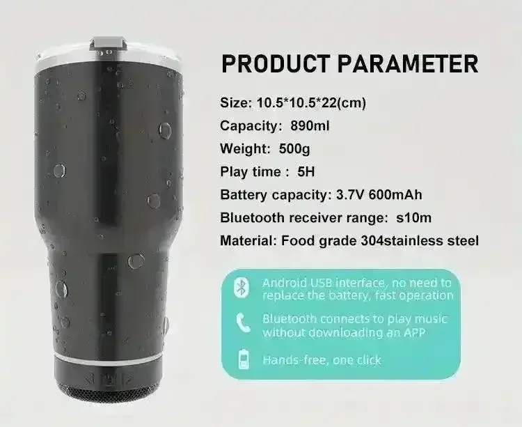 Sip & Groove Music Tumbler (890 ml) - Image 7