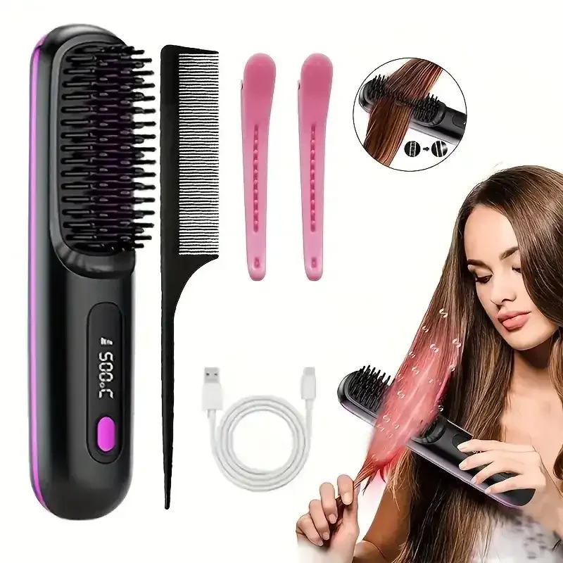 Sleek & Go Wireless Hair Straightener Comb - Image 13