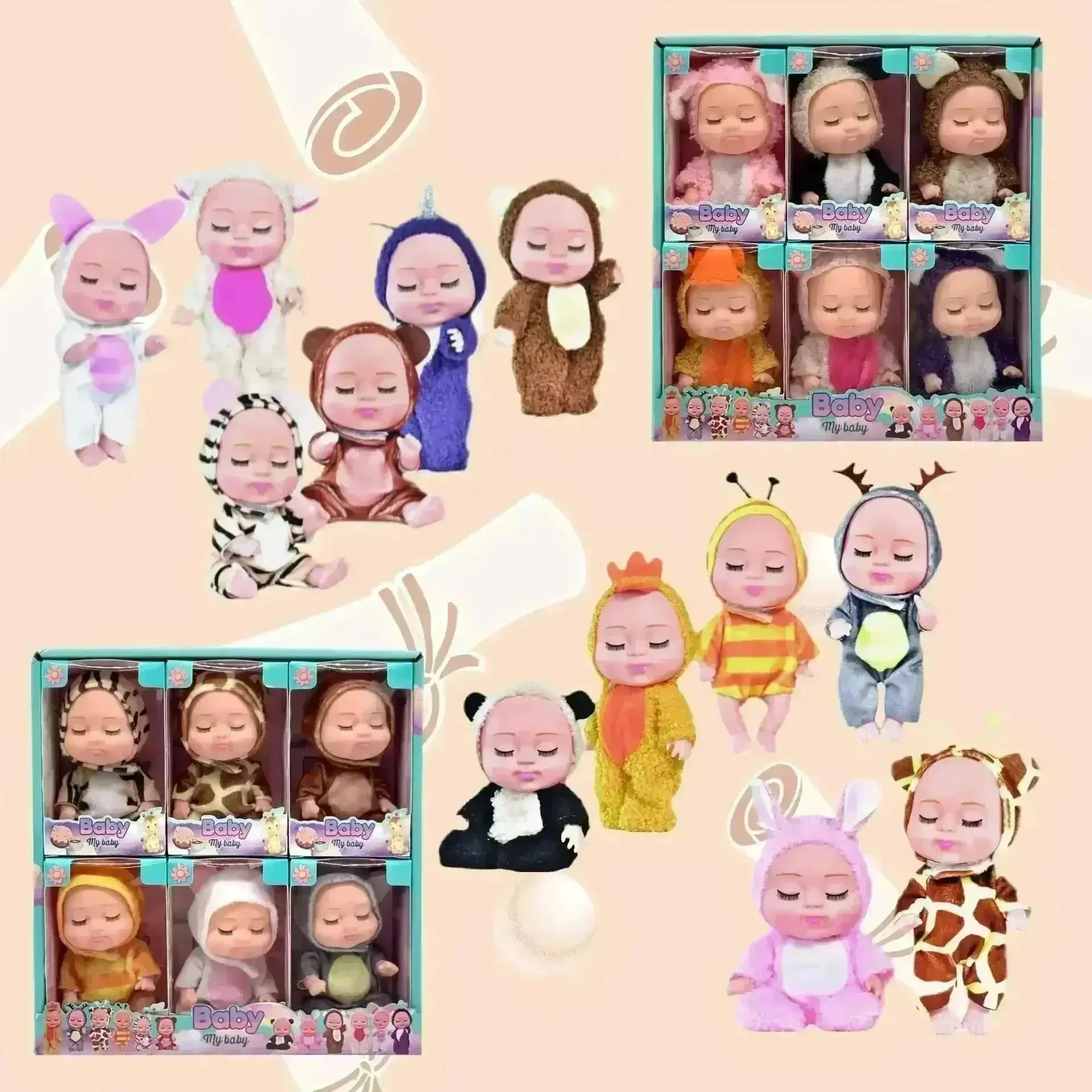 Sleeping Baby Girl Reborn Dolls (13 cm) - Image 5