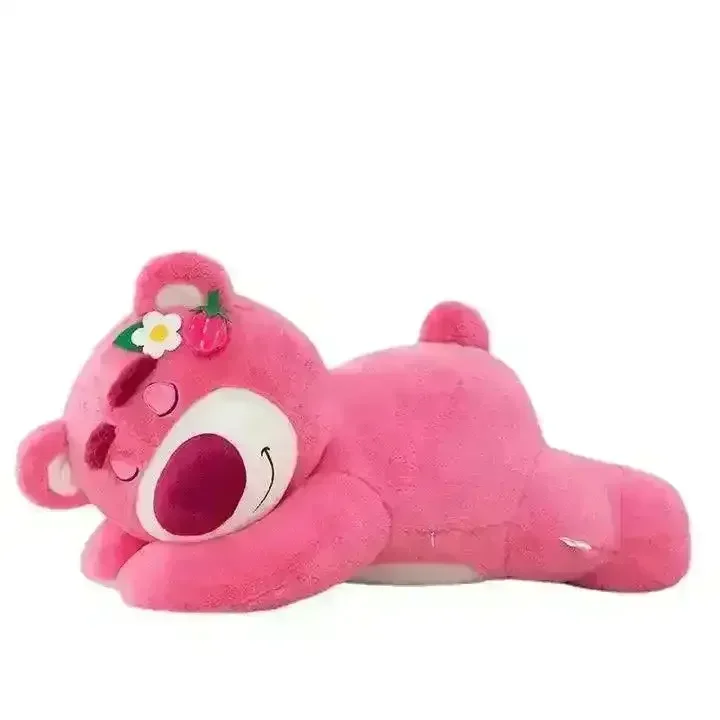 Sleeping Strawberry Bear Pillow Plushie - Image 10