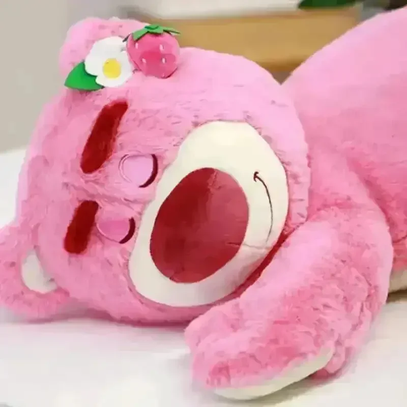 Sleeping Strawberry Bear Pillow Plushie - Image 7