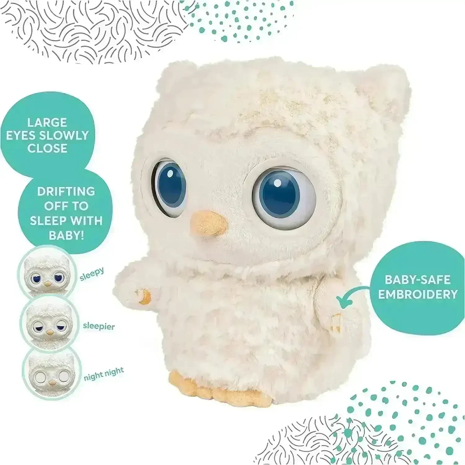Sleepy Eyes Owl Soothing Plushie - Image 4