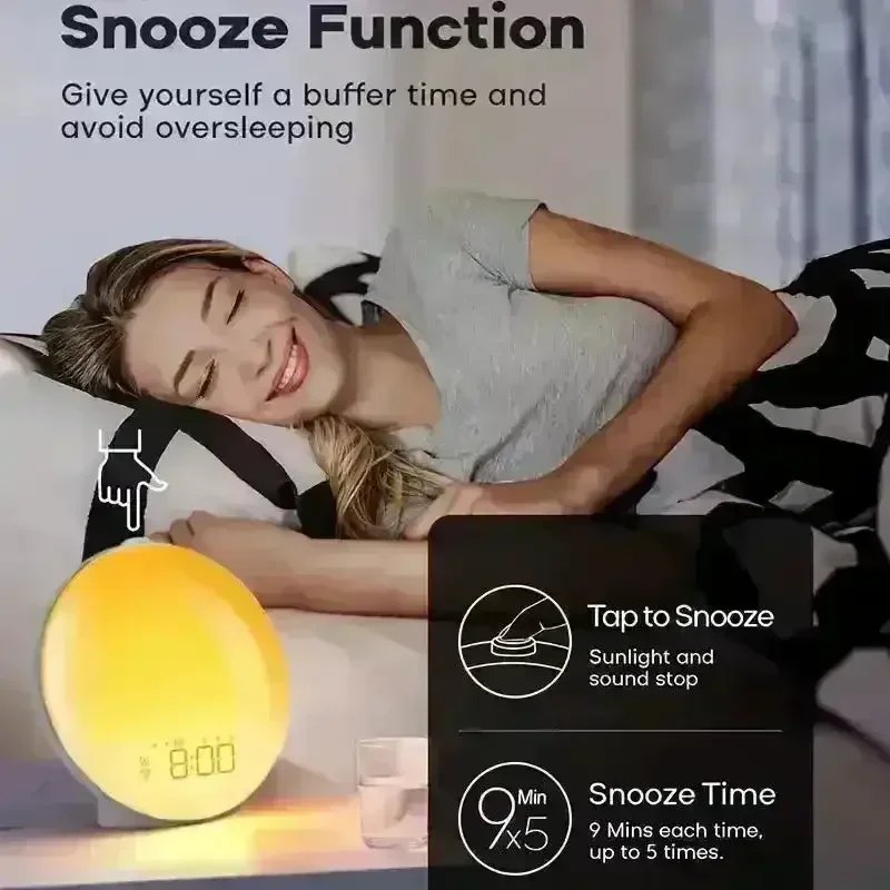 Smart Sunrise Wake-Up Light Alarm Clock - Image 3