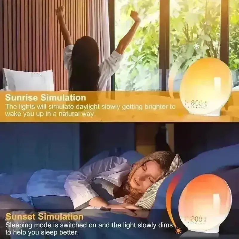 Smart Sunrise Wake-Up Light Alarm Clock - Image 4