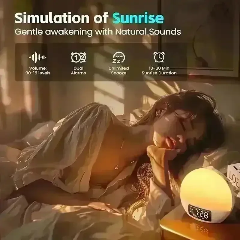 Smart Sunrise Wake-Up Light Alarm Clock - Image 7