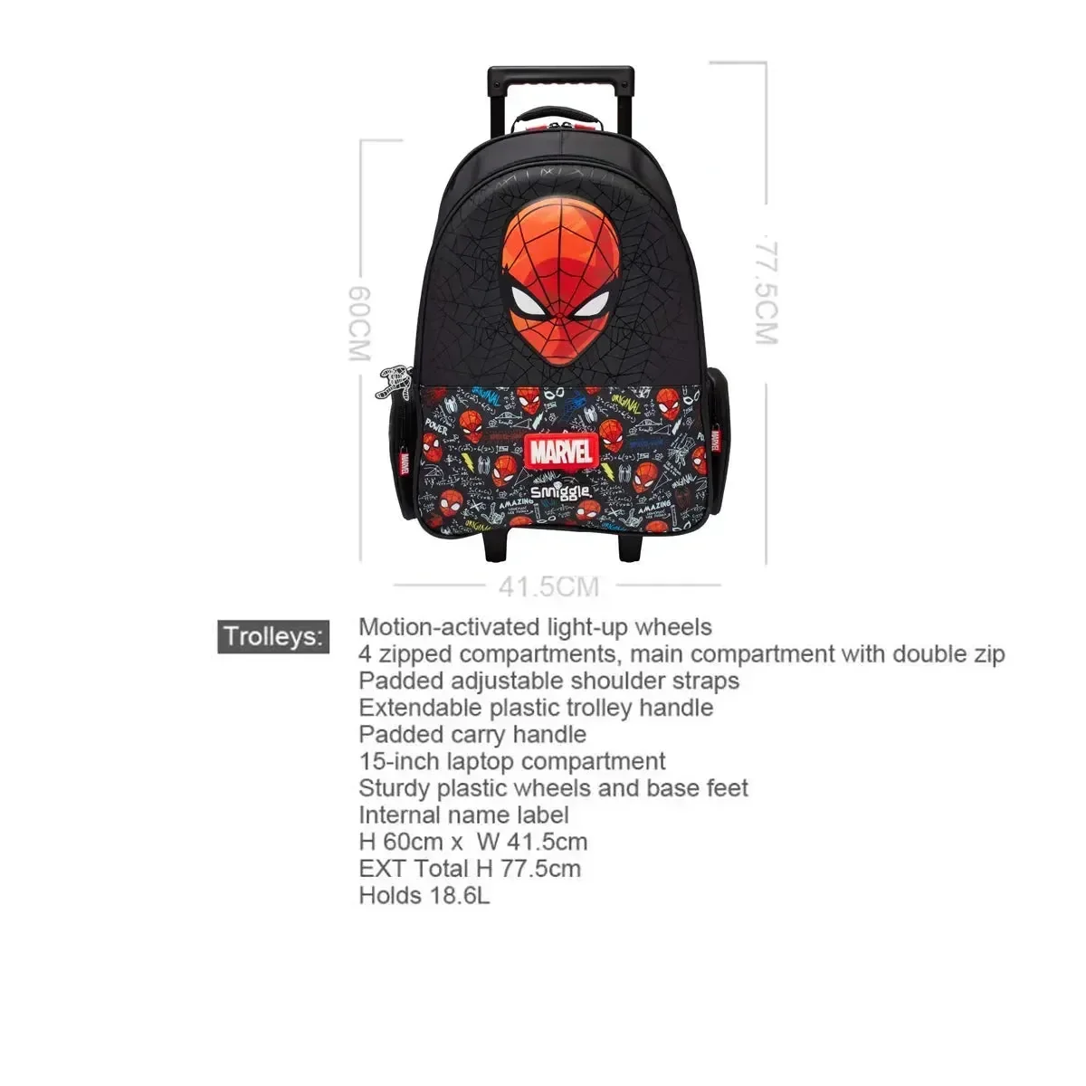 Smiggle All Stars Trolley Backpack - Image 13