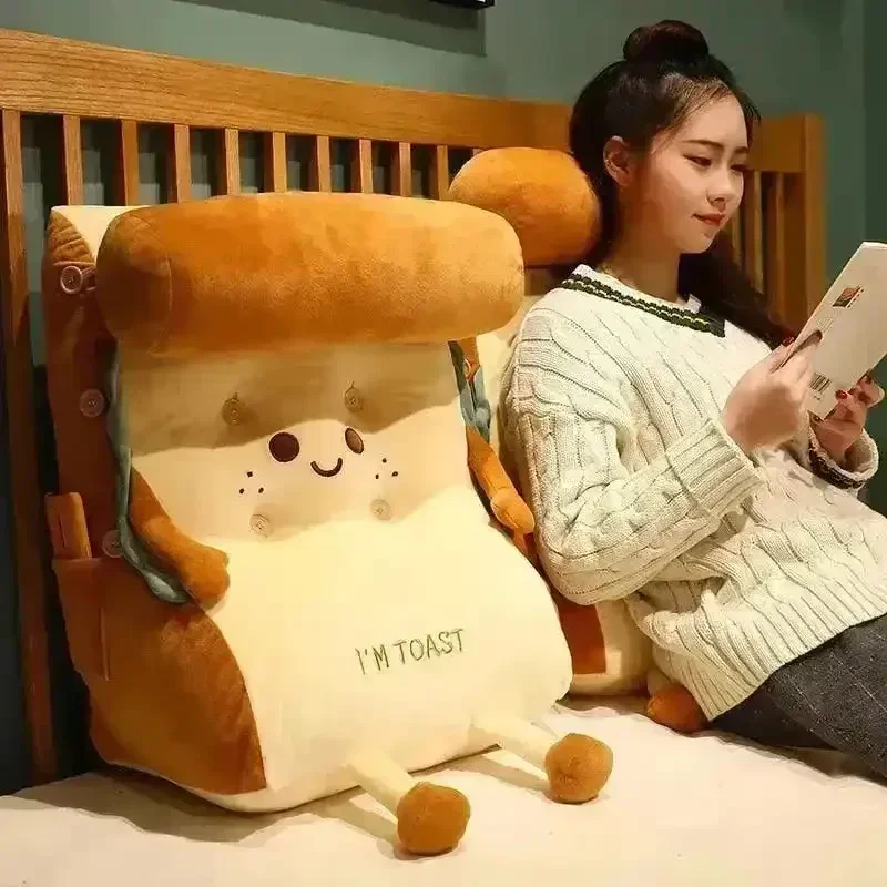 Smiling Toast Wedge Cushion