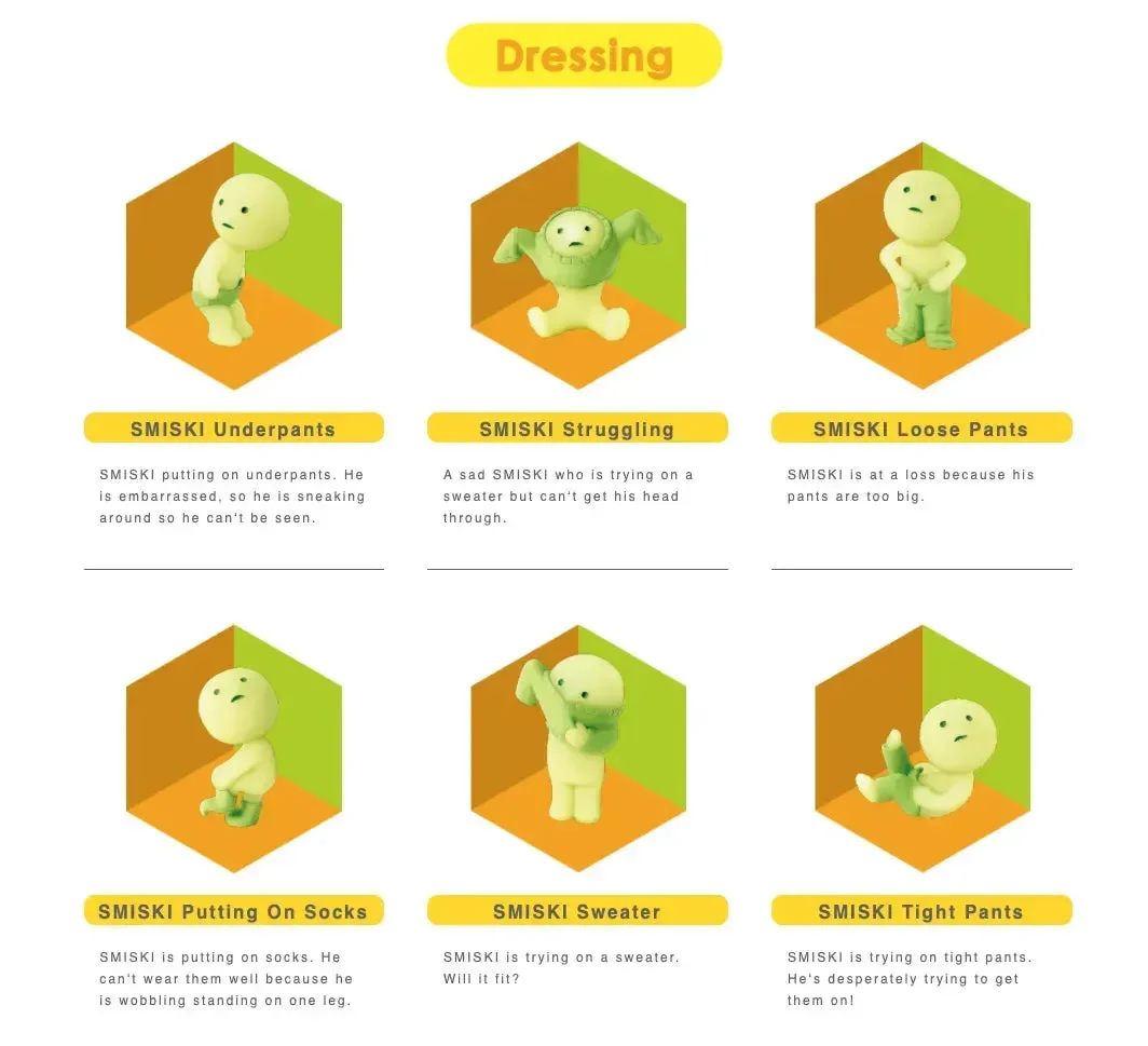 Smiski Dressing Series Glow In The Dark Figurines - Image 2