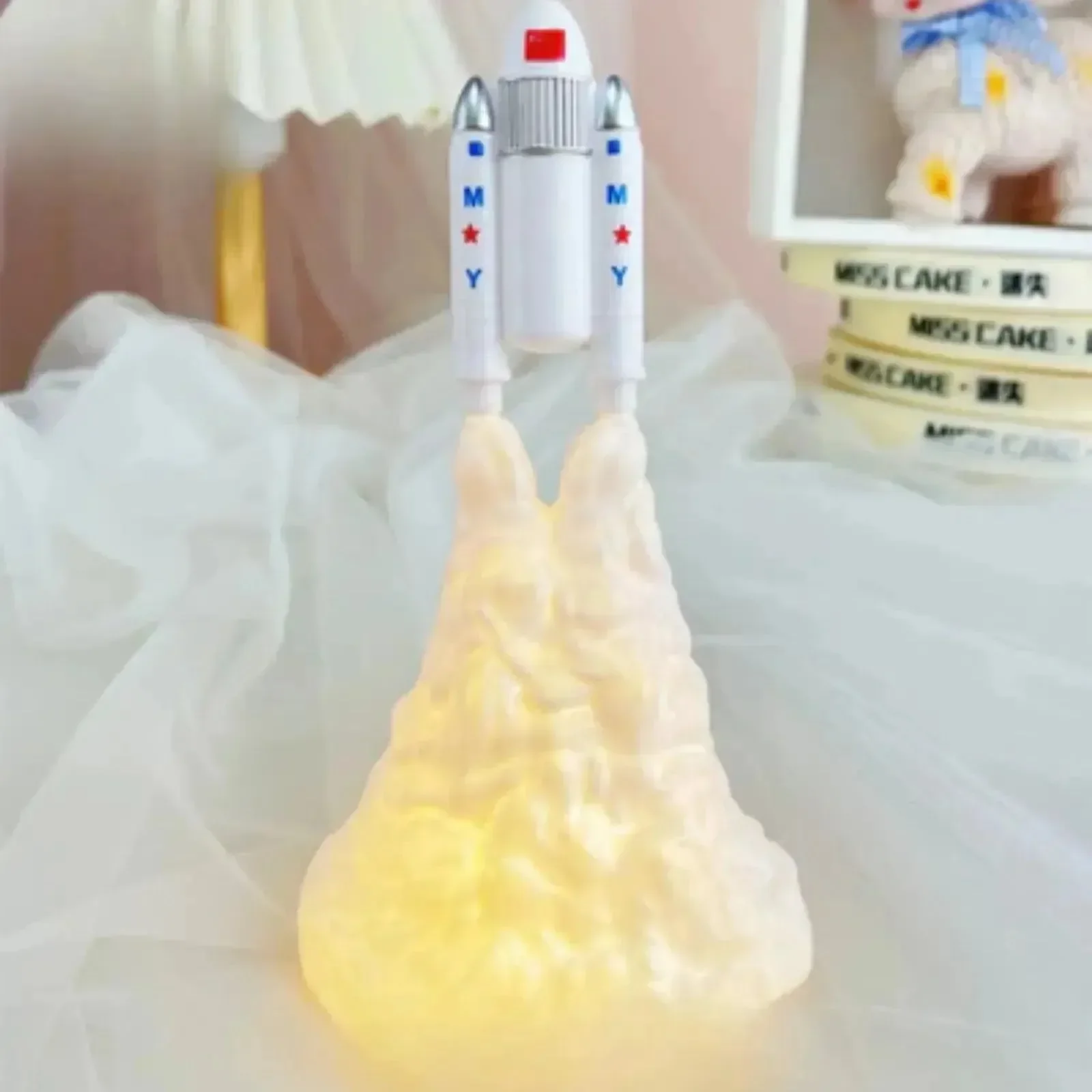 Cosmic Voyage Rocket LED Lamp