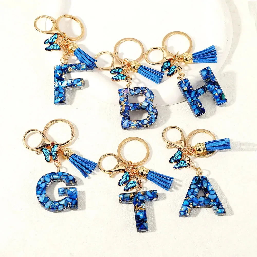 Sparkle & Shine Letter Charm Keychain - Image 4