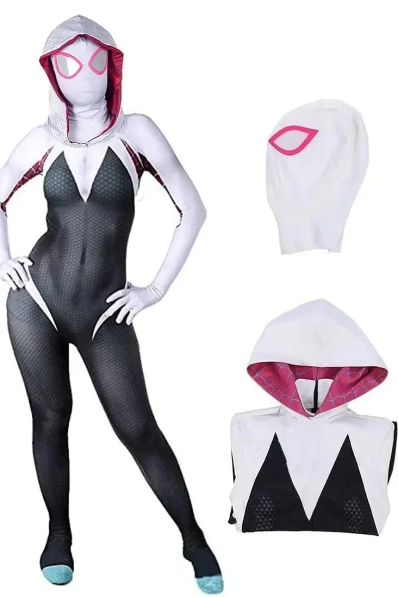 Spider Gwen Anime Full Body Costume - Image 9