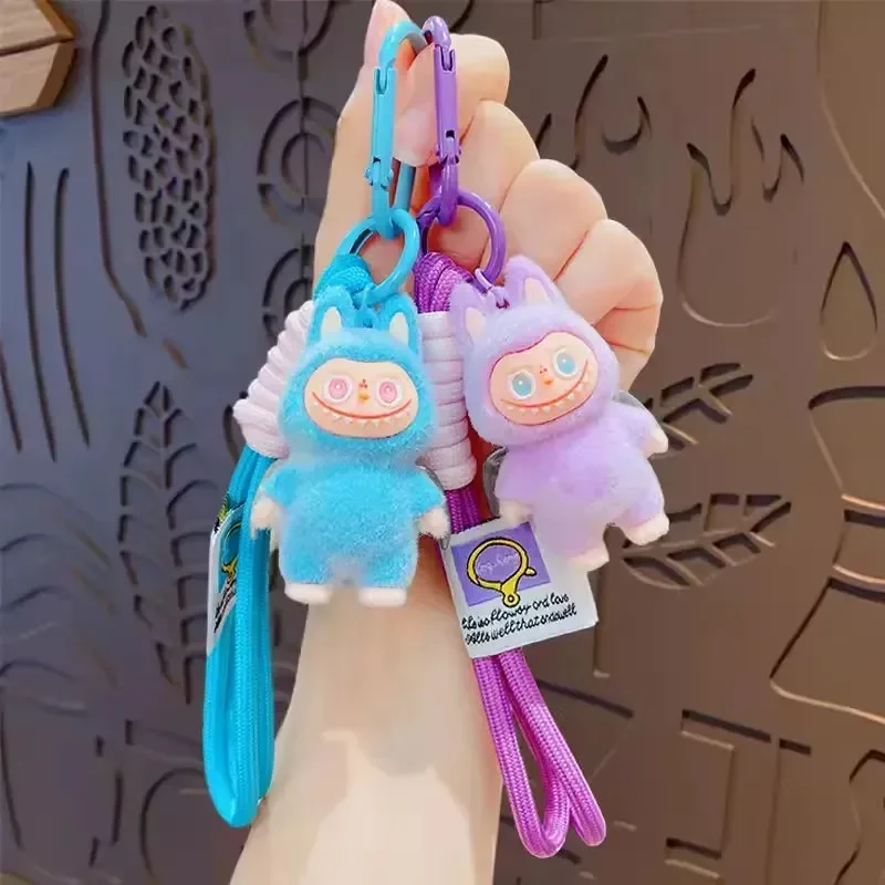 Standing Labubu Flocking Keychain - Image 3