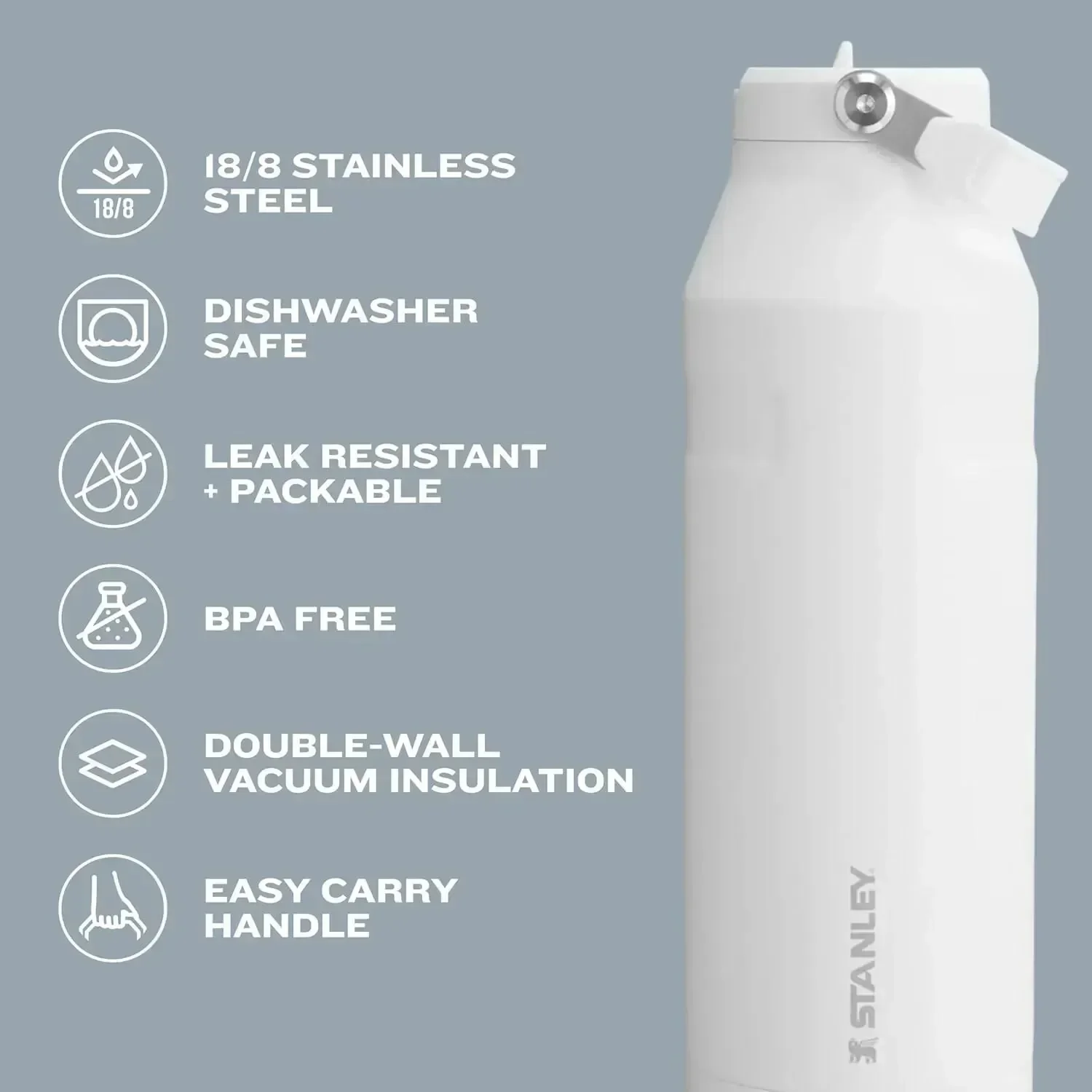 Stanley IceFlow Flip Straw 2.0 Water Bottle (16 oz/24 oz) - Image 2