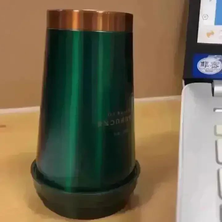 Starbucks Dark Green & Gold Thermos Mug (380 ml) - Image 7