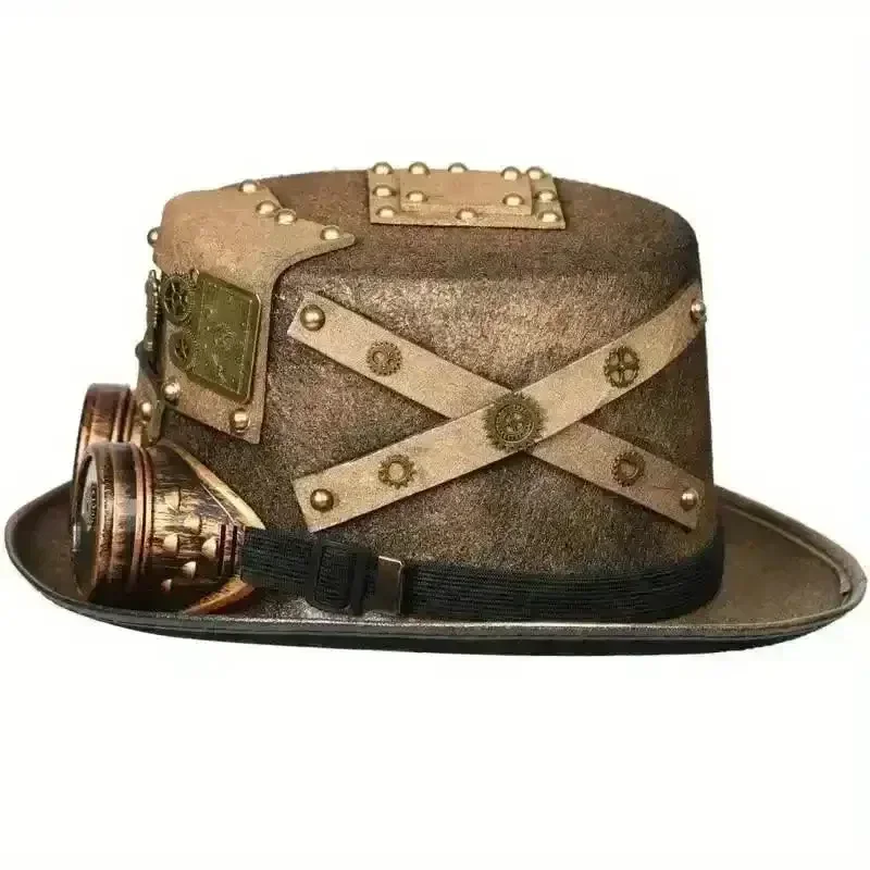 Steampunk Golden Hat with Goggles - Image 6