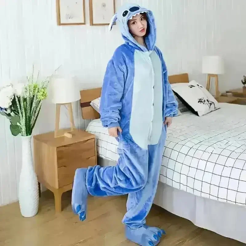 Stitch and Angel Plush Onesie Pajama Suit - Image 2