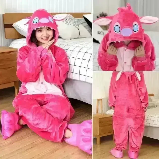 Stitch and Angel Plush Onesie Pajama Suit - Image 7