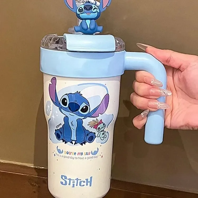 Stitch Cosmic Alien Straw Thermos Cup (800 ml) - Image 3