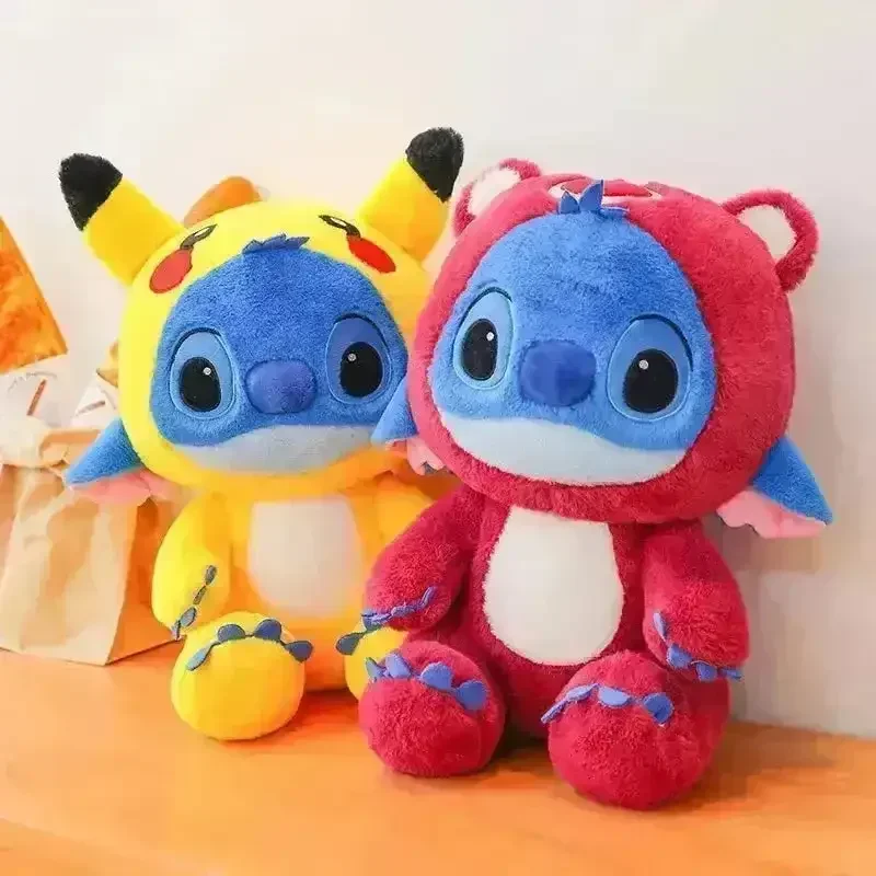 Stitch Cosplay Pikachu & Lotso Plush Dolls - Image 2