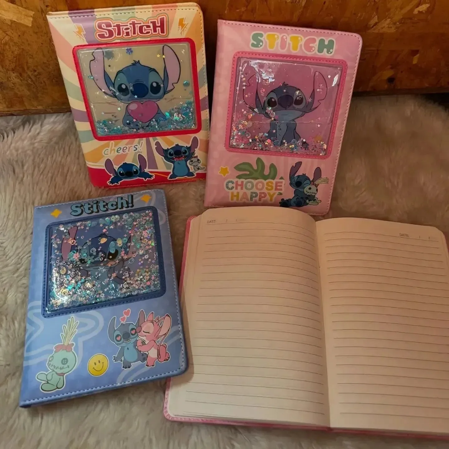 Stitch Galactic Glitter A5 Water Diary