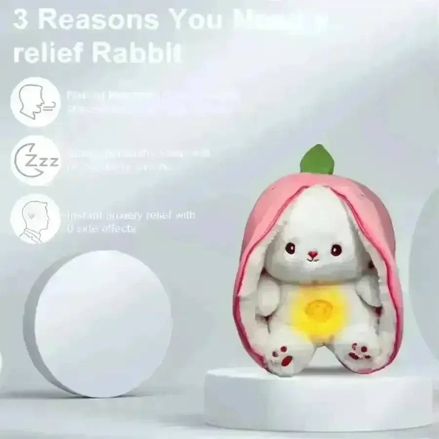Strawberry Carrot Bunny Breathing Plushie - Image 10