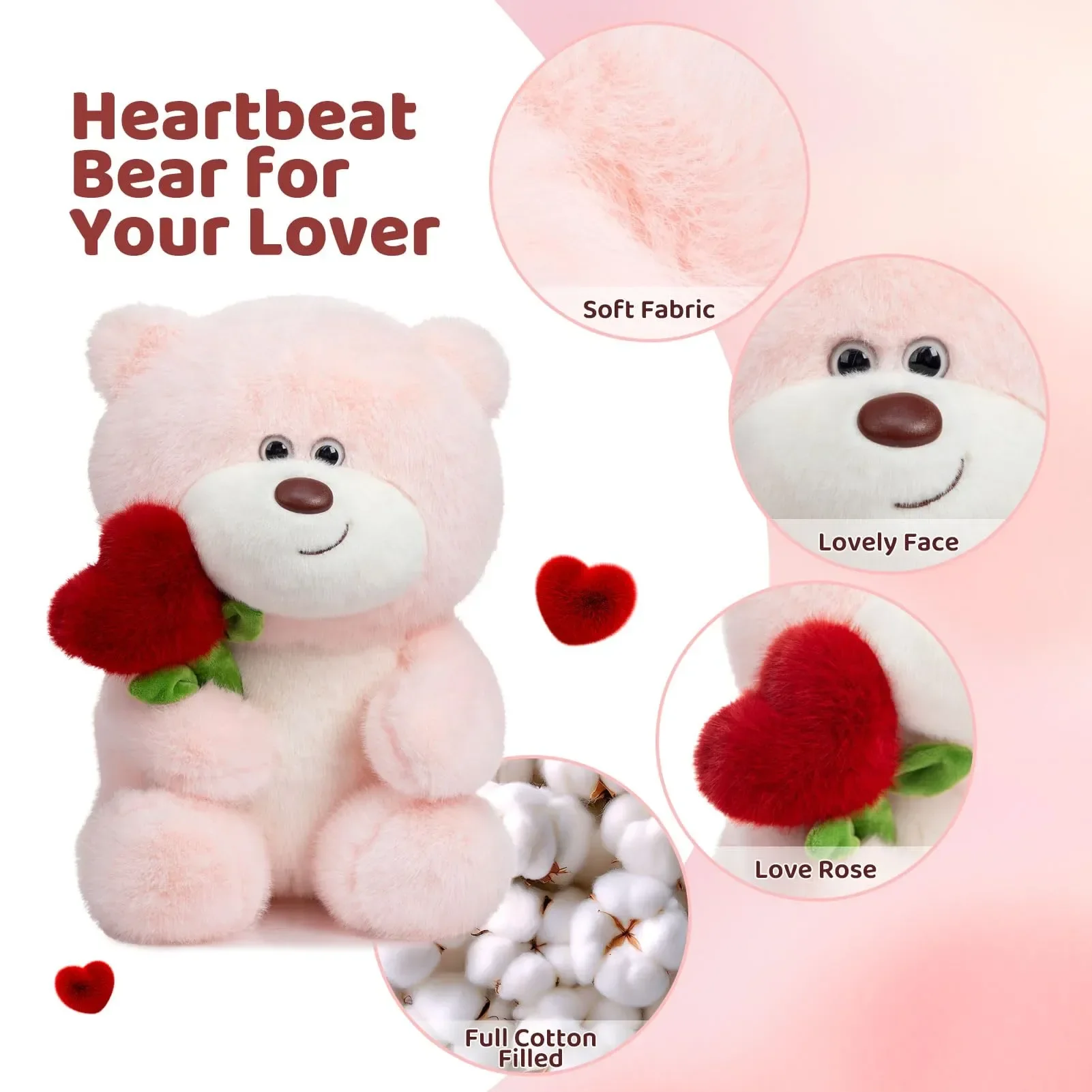 Sweetheart Rose Hug Teddy Bear (35 cm) - Image 2